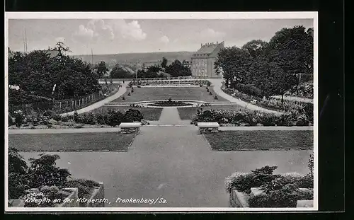 AK Frankenberg i. Sa., Parkanlagen an der Körnerstrasse