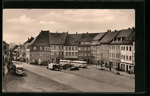 AK Frankenberg i. Sa., Häuserzeile am Platz der Einheit