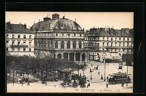 AK Le Havre, Le Théatre et Tramway
