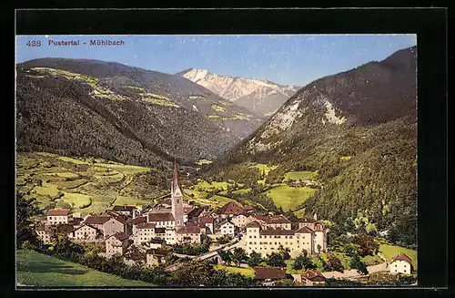 AK Mühlbach, Panorama vom Berg aus gesehen