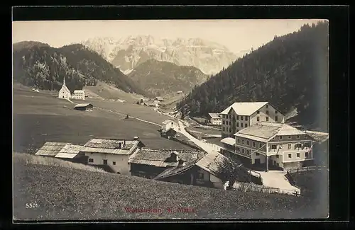 AK Wolkenstein, Totalansicht mit Garni St. Maria