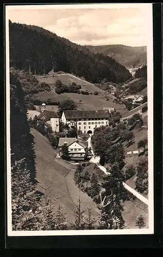 AK Schenkenzell im bad. Schwarzwald, Kloster Wittichen, Gesamtansicht