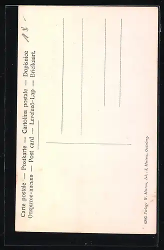 AK Godesberg, Blick aus der Stadt hinauf zur Burg