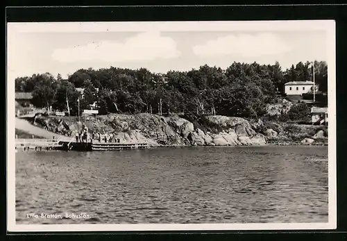 AK Bohuslän, Lilla Brattön, Badesteg am Ufer