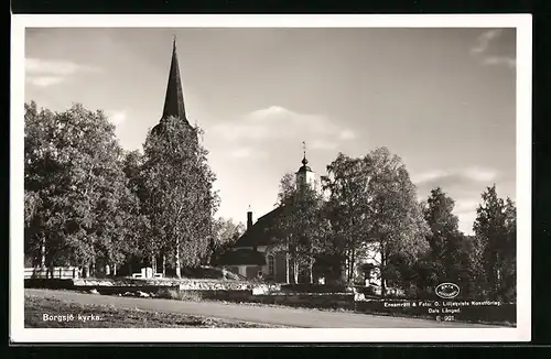 AK Borgsjö, Blick auf die Kirche