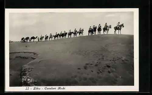 AK Libia, Cavalieri Arabi, Arabische Soldaten zu Pferde