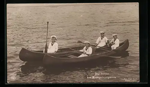 AK Die Söhne des Kronprinzenpaares Wilhelm von Preussen