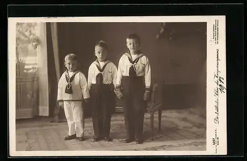 AK Die ältesten Söhne des Kronprinzenpaares Wilhelm von Preussen