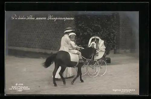 AK Die beiden Söhne des Kronprinzenpaares Wilhelm von Preussen
