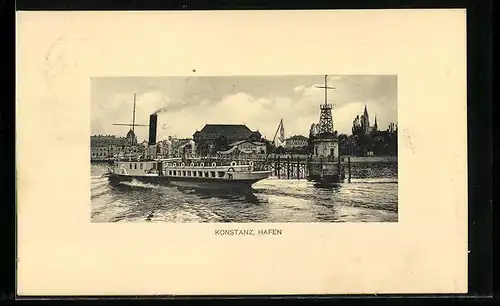 AK Konstanz, Schiff fährt in den Hafen