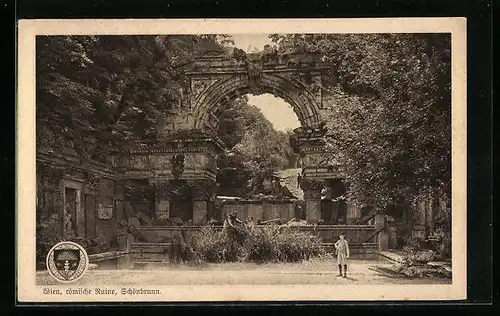 AK Deutscher Schulverein Nr. 248: Wien, Römische Ruine, Schönbrunn