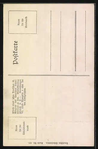 Künstler-AK Deutscher Schulverein Nr. 491: J.V. Scheffel, Ekkehard, sie schwang einen Strauss von Mistel und Tannreis