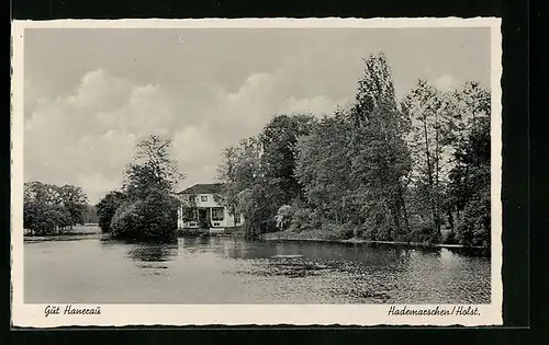 AK Hademarschen i. Holst., Blick auf das Gut Hanerau