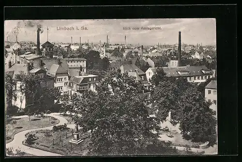 AK Limbach i. Sa., Blick vom Amtsgericht auf die Stadt