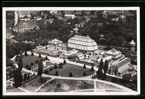AK Berlin-Dahlem, Blick auf den Botanischen Garten, Fliegeraufnahme