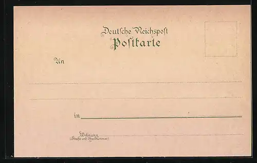 Lithographie Petersberg a. Rhein, Hotel mit Bahn, Uferpartie