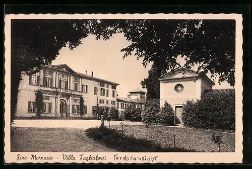 AK Fino Mornasco, Villa Tagliaferri mit Kirche