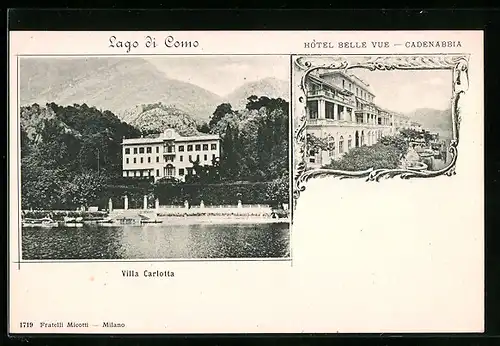 AK Cadenabbia /Lago di Como, Villa Carlotta, Hotel Belle Vue