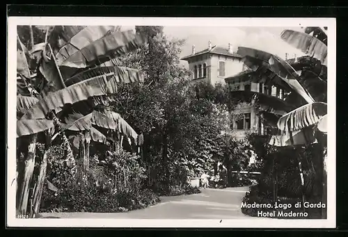 AK Maderno, Hotel Maderno, Gartenansicht