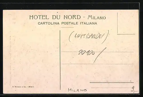 AK Milano, Restaurant de l`Hotel du Nord