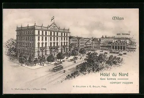 AK Milano, Hotel du Nord, Gare Centrale