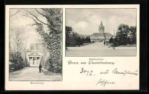 AK Berlin-Charlottenburg, Stadtschloss und Mausoleum