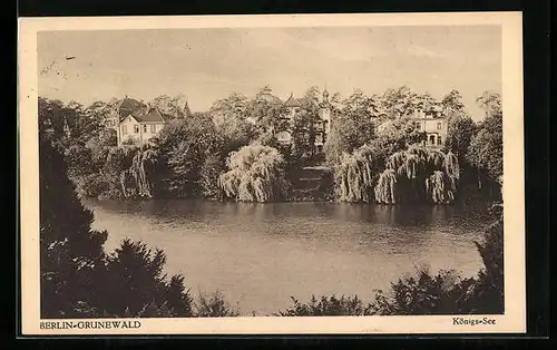 AK Berlin-Grunewald, Blick auf den König-See