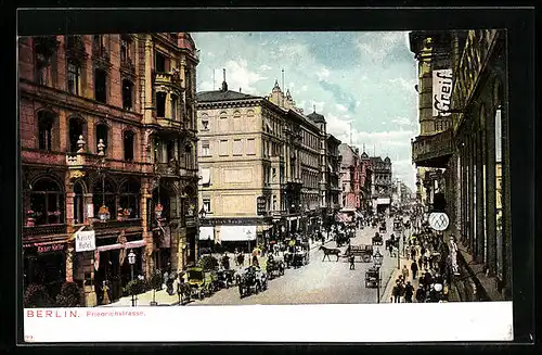 AK Berlin, Friedrichstrasse mit Kaiser Hotel