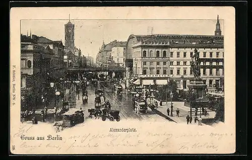 AK Berlin, Blick auf den Alexanderplatz