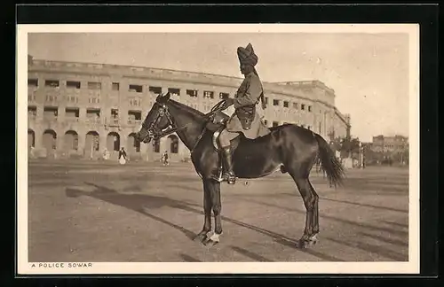 AK A police Sowar, Arabischer Polizist auf einem Pferd