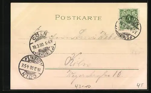 AK Herr und Dame an einem Obstbaum