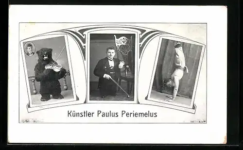 AK Künstler Paulus Periemelus, Liliputaner