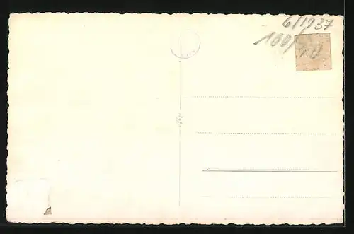 Foto-AK Eltern und Kind im Meer, Bademode