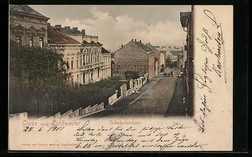 AK Eschweiler, Blick auf die Bahnhofstrasse