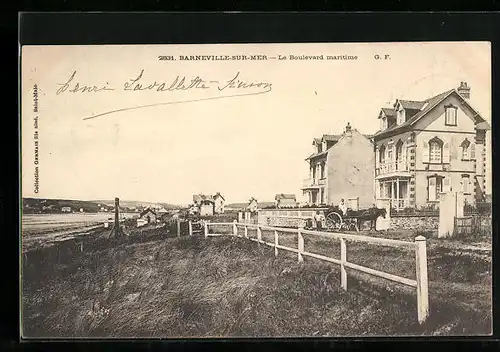 AK Barneville-sur-Mer, Le Boulevard maritime
