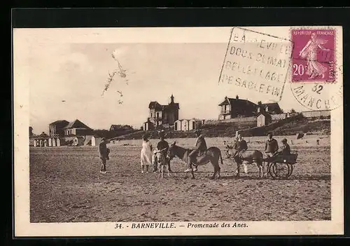 AK Barneville, Promenade des Anes