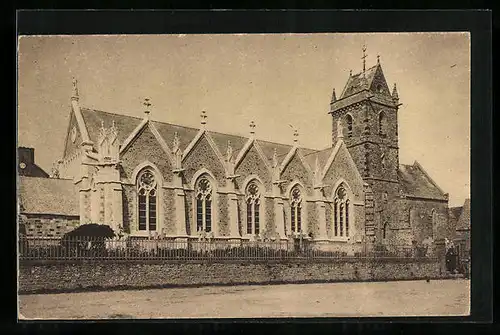 AK Biville, L`Eglise agrandie en 1927