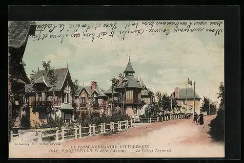 AK Nacqueville-Plage, Le Village Normand