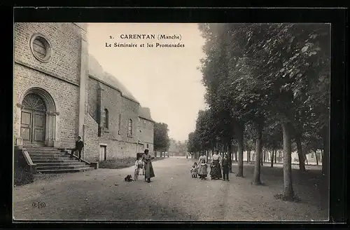 AK Carentan, Le Séminaire et les Promenades
