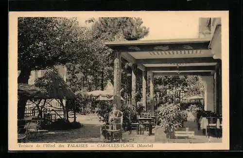 AK Carolles-Plage, Terrasse de l`Hotel des Falaises