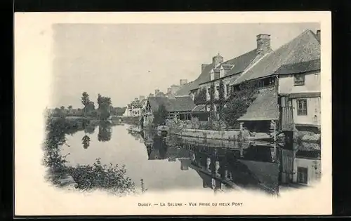 AK Ducey, La Selune - Vue prise du vieuy Pont