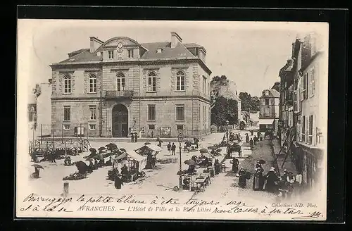 AK Avranches, L`Hotel de Ville et la Place Littré