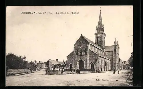AK Sourdeval-la-Barre, La place de l`Eglise