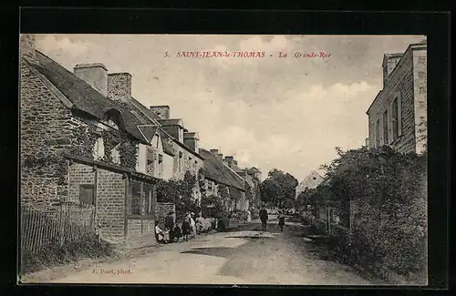 AK Saint-Jean-le-Thomas, La Grande-Rue