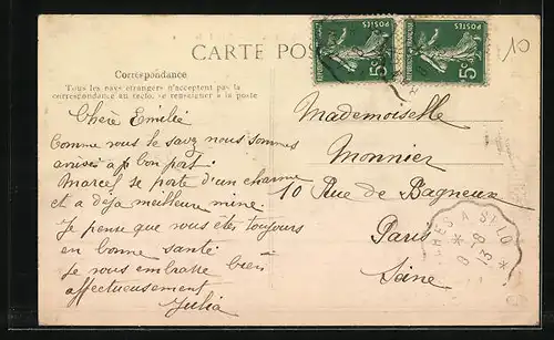 AK La Haye-Pesnel, Rue de la Gare