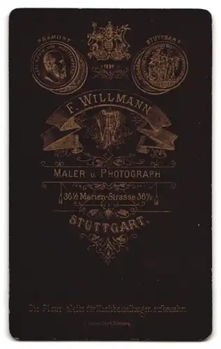 Fotografie F. Willmann, Stuttgart, Chevauleger in Uniform, Handkoloriert