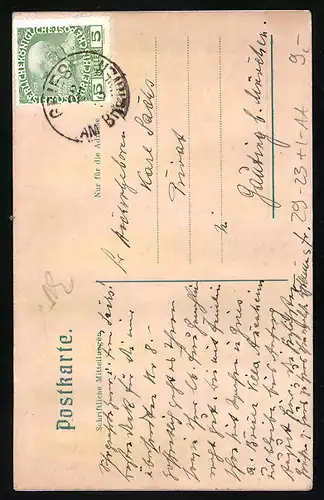 Relief-AK Gries, Teilansicht mit Tribulaun