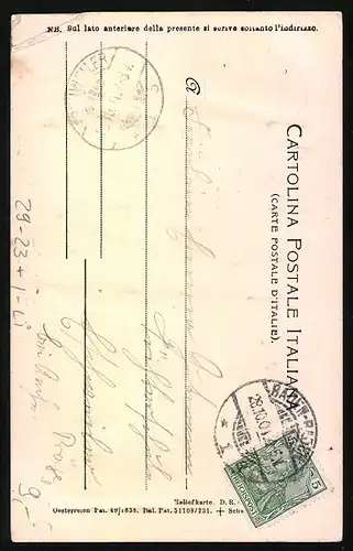 Relief-AK Genova, Villetta di Negro, Cascata d`acqua