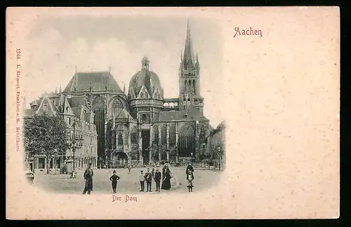 Relief-AK Aachen, Der Dom