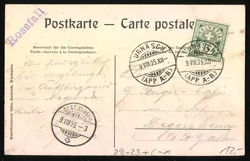 Relief-AK Rossfall, Gasthof Rossfall, Säntis